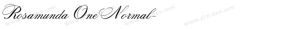 Rosamunda One Normal字体转换